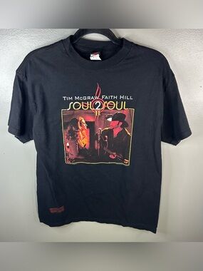 Vintage Y2K 2006 Tim McGraw Faith Hill Soul 2 Soul Tour Merch Shirt Size Medium